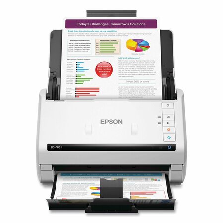 EPSON DS-770 II Color Duplex Document Scanner, 600 dpi Opt Resolution, 100-Sheet Duplex Auto Doc Feeder B11B262201